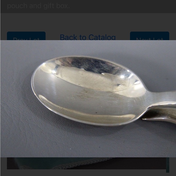 Tiffany & Co. Sterling Silver infant Spoon with Tiffany pouch and gift box - Picture 7 of 7